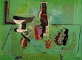 Frutero vidrio botella de fruta Bodegón verde 1914 cubista Pablo Picasso